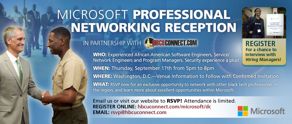 VIP Event For Black Tech Professionals Hosted by Microsoft and HBCUConnect.com!