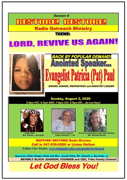 RESTORE! RESTORE! Radio Ministry hosted by Wanda Burnside and Ramelle T. Lee 