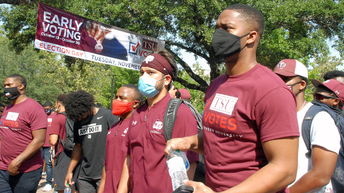 Texas Southern University Marches to the Polls to Kick Off Early Voting