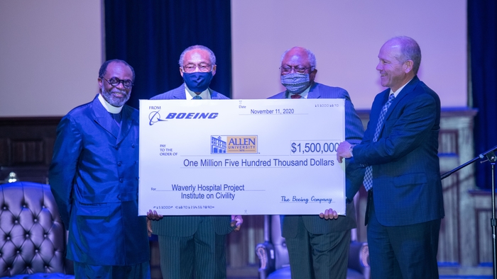Allen University Receives $1.5 Million from Boeing to Establish the Boeing Institute of Civility