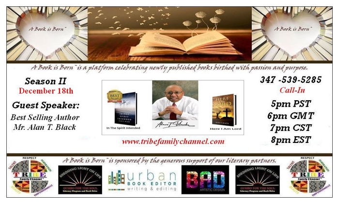 A Book is Born� by Gumbo for the Soul International� and TRIBE Family Channel� with Guest Speaker Alan  Black