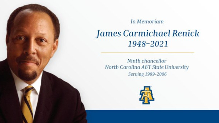 North Carolina A&T University Mourns Death of Former Chancellor, Dr. James Renick