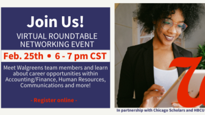 College Juniors & Seniors: Register to Attend a Virtual Networking Event with Walgreens!
