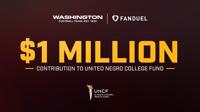 The Washington Football Team and Fan Duel Partner Up to Give $1 Million Donation to HBCUs!