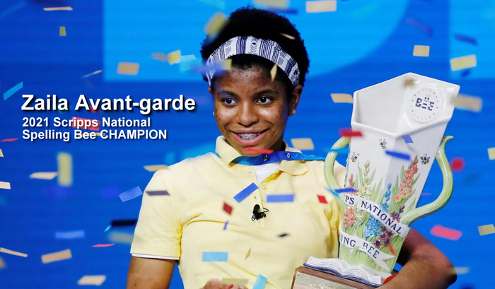 Zalia Avant-garde is the FIRST African American to win the Scripps National Spelling Bee and she can ball too
