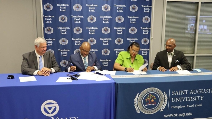 Saint Augustine�s University Signs Articulation Agreement with Grand Valley State University�s HBCU Pipeline Program