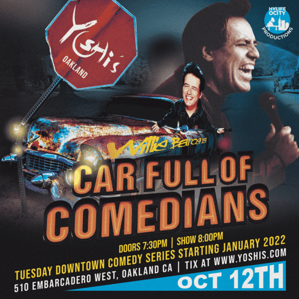 Win Two VIP Tickets To WILLIE BARCENA & His Car Full Of Comedians Show Tues Oct 12th