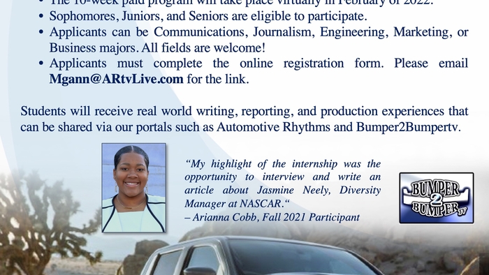 Seeking Jackson State University Students for Internship with Nissan and BAMG