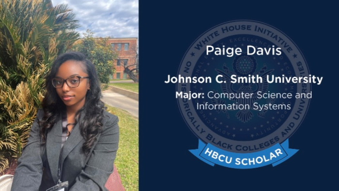 White House Initiative Taps Johnson C. Smith University Student Paige Davis as HBCU Scholar