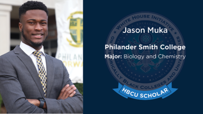 PSC Student Jason Muka is Named a 2022 White House HBCU Scholar