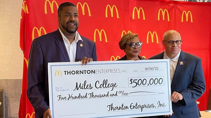 McDonald�s Celebrates the Grand Opening of Midfield Restaurant with $500,000 Donation to Miles College