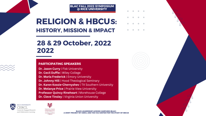 Oct 28 & 29 | Rice University hosts first Black Leadership Across Campuses symposium