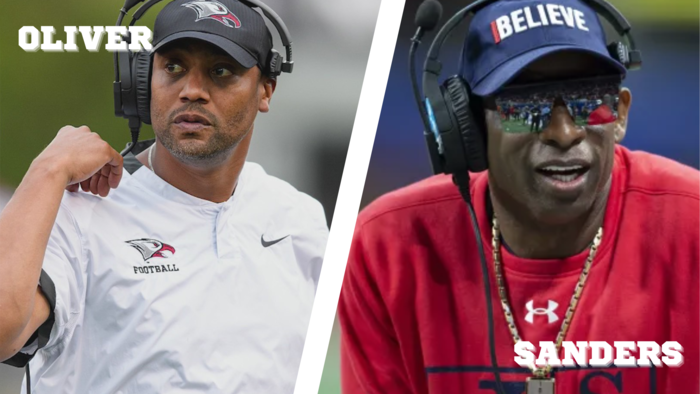 Deion Sanders And Trei Oliver Disputing for The 2022 Eddie Robinson Coach of the Year Award