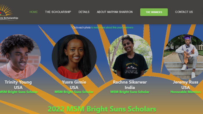 Announcing the 2022 MSM Bright Suns Scholars