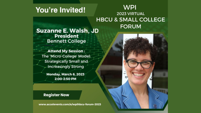 Suzanne Walsh Presents at the Virtual 2023 WPI HBCU & Small College Forum