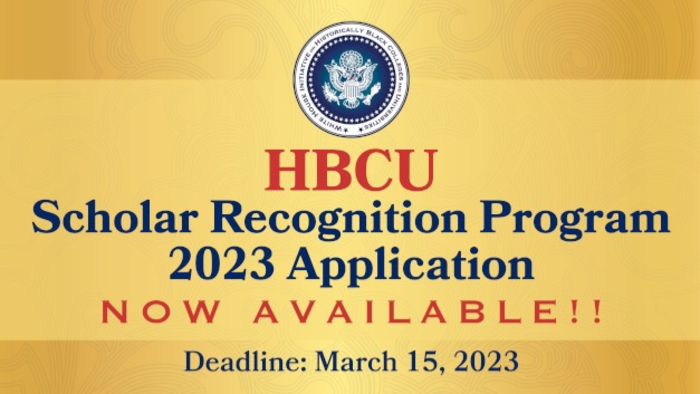 HBCU SCHOLARS RECOGNITION PROGRAM