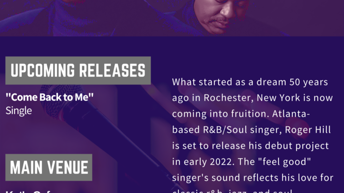 Atlanta Based R&B/Soul Music Singer ROGERHILL MUSIC Drops  Smooth New Single "Come Back To Me" 