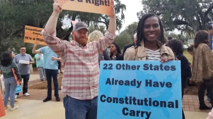 In own driveway, G O P lawmaker confronts FSU gun activist critical of permitless carry bill