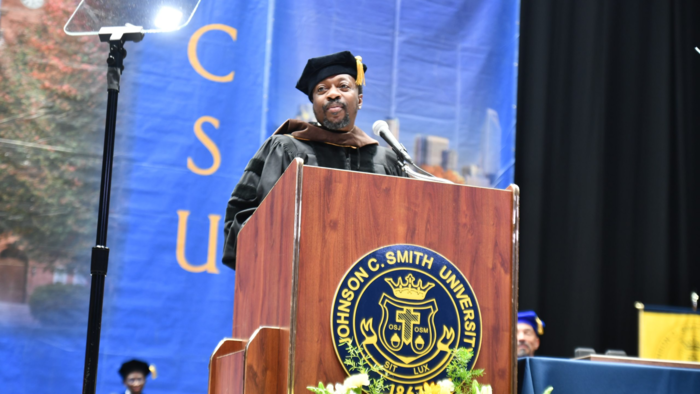 Anthony Hamilton said knowing self-worth is important in JCSU commencement address