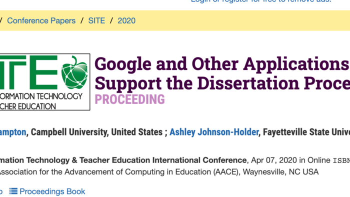 Google and Other Applications to Support the Dissertation Process