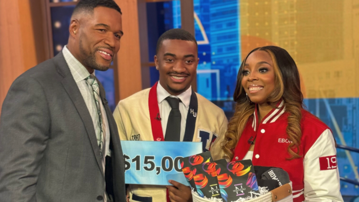 HBCU Student Surprised with $15,000 Check by Restauranteur on Good Morning America with Michael Strahan