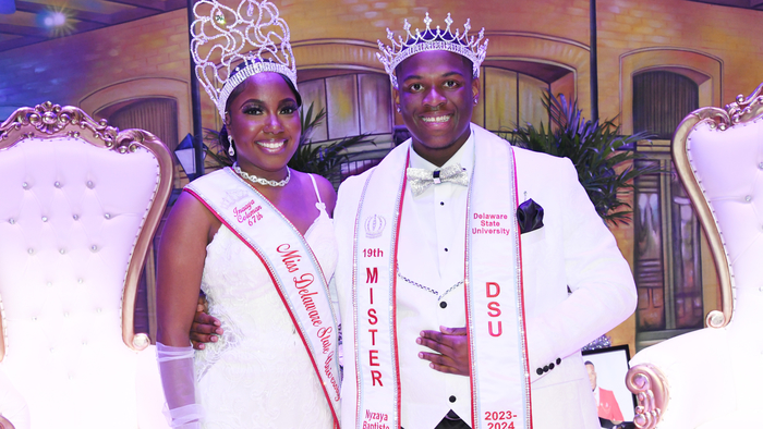 Nyzaya Baptise and Inaaya Coleman Crowned As 2023-2024 Mr. and Miss Deaware State University