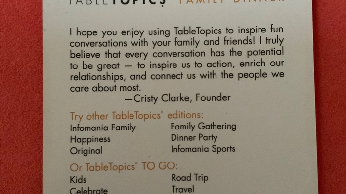 TABLETOPICS FAMILY DINNER