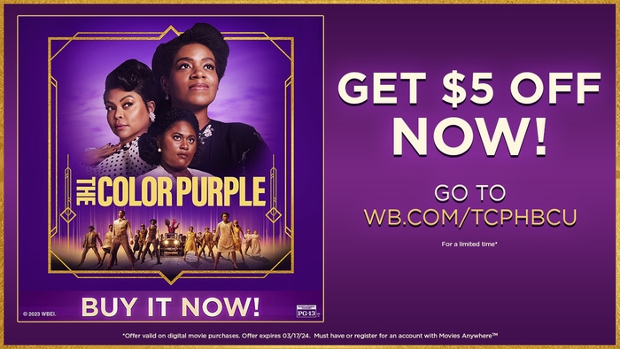 Get $5 Off The Digital Release Of THE COLOR PURPLE Click Link Below.