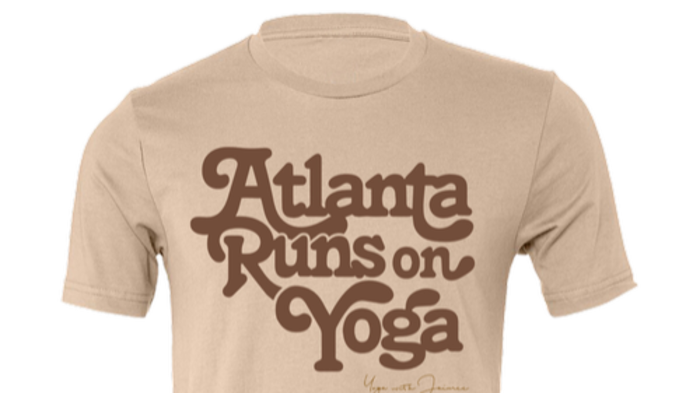 "Atlanta Runs on Yoga" Tee (Tan)