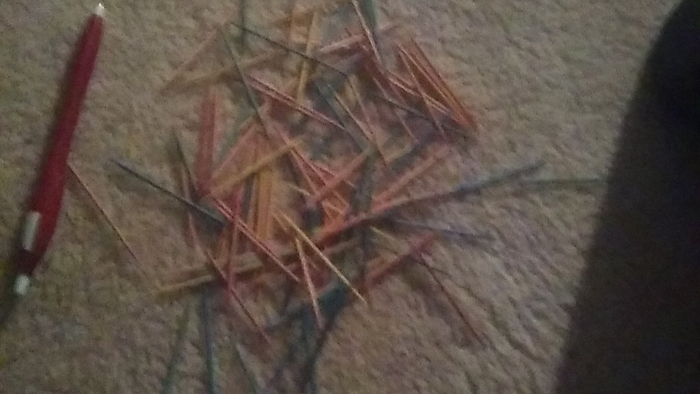 Game room action: pick up sticks