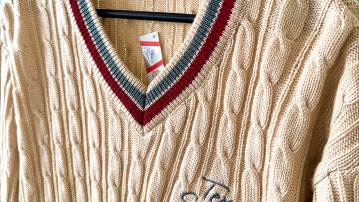 Texas Southern University V-Neck Cable-Knit Sweater