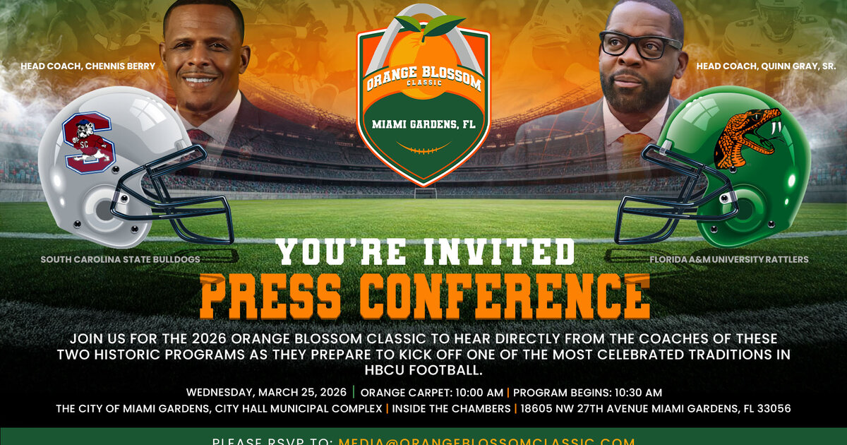 Orange Blossom Classic Press Conference Set for March 25 to Preview FAMU vs. South Carolina State