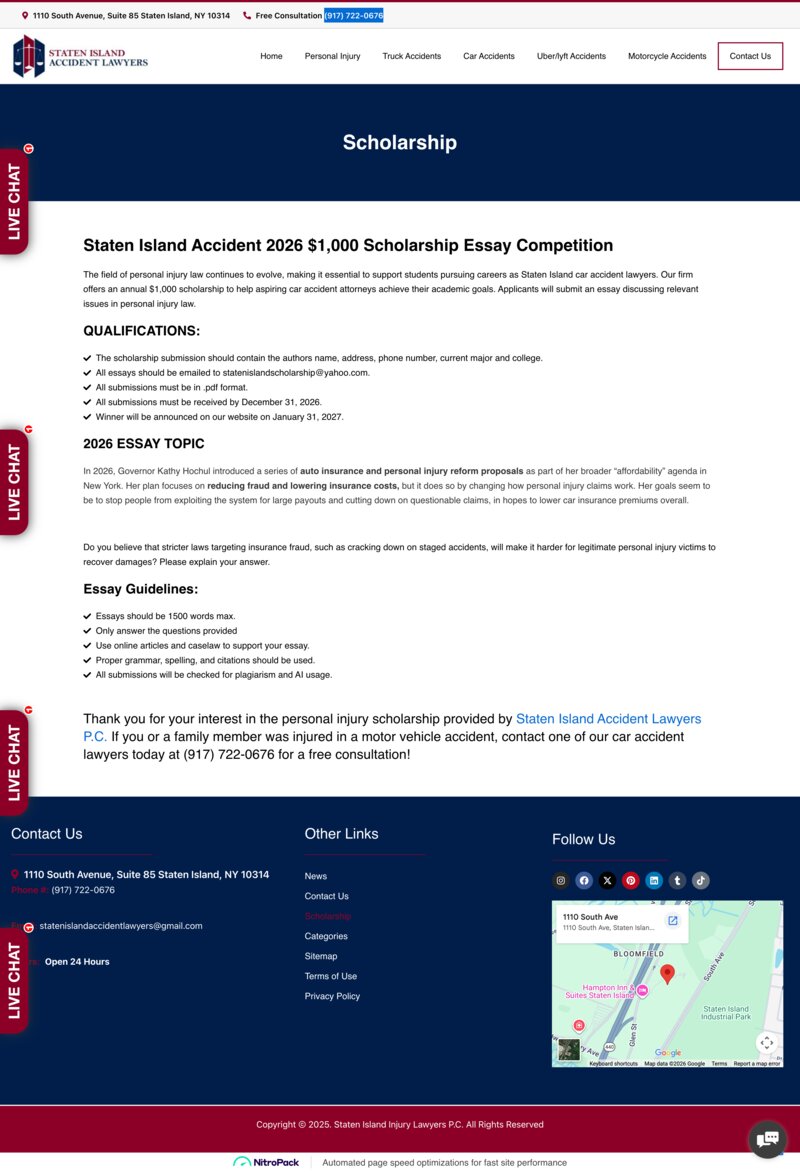 Scholarship Flyer - Click to Apply