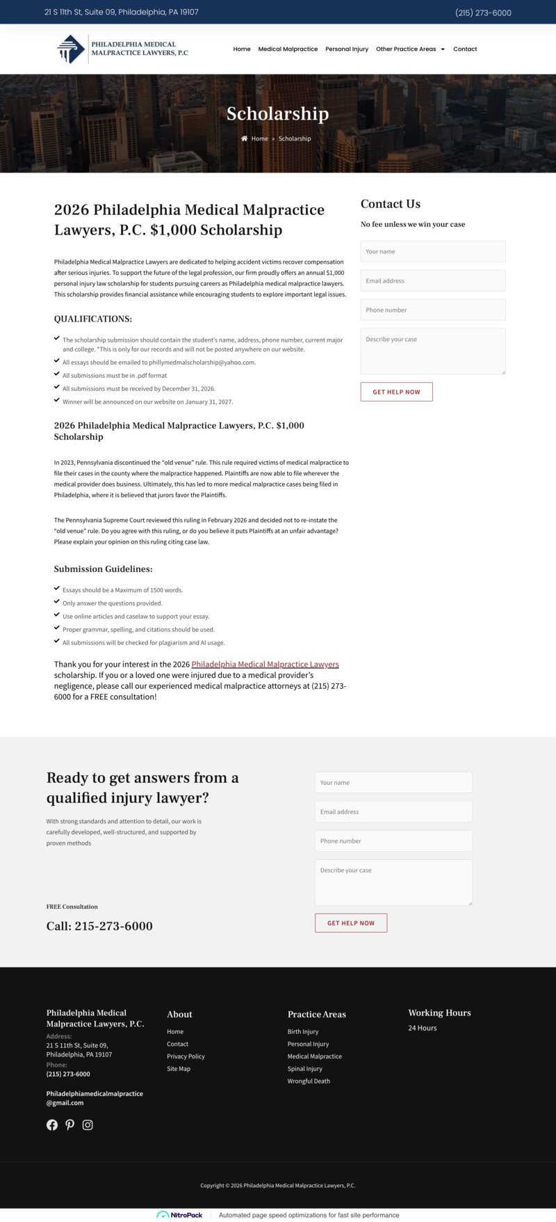 Scholarship Flyer - Click to Apply